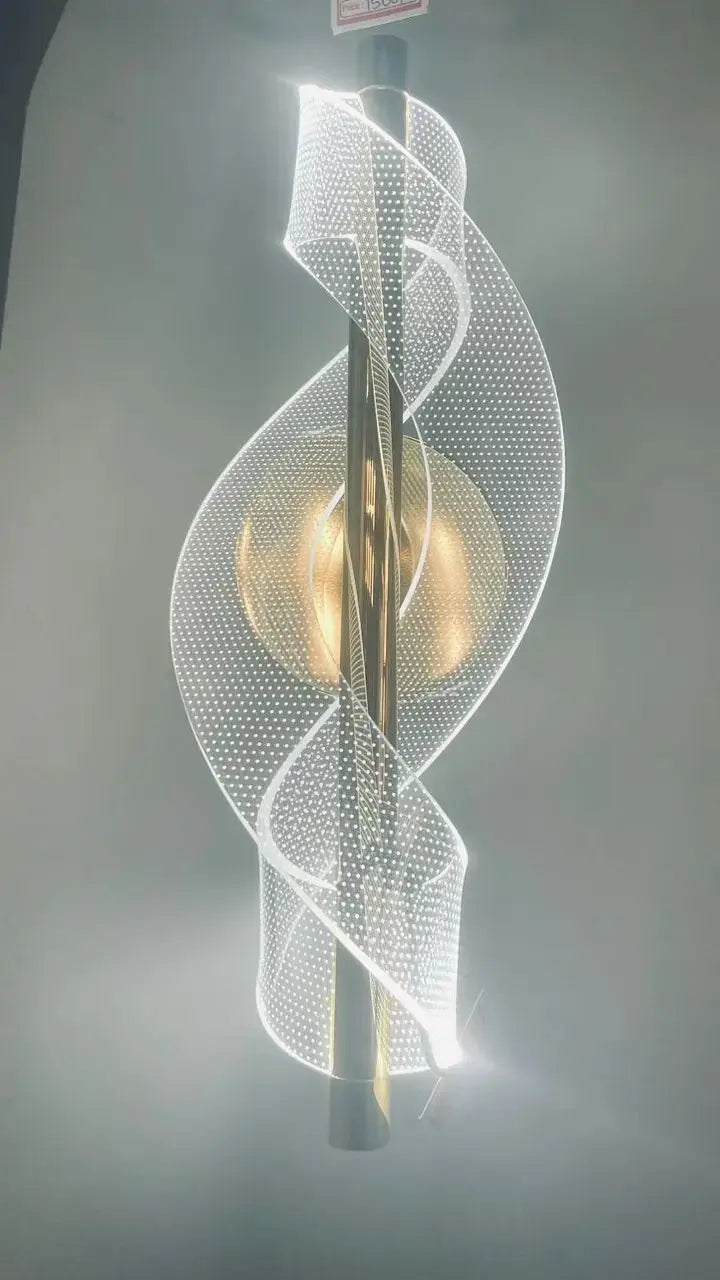 Luxiono Lighting  Spiral  Wavy Curls Line Modern LED Wall Mounted Sconce Light – French Gold