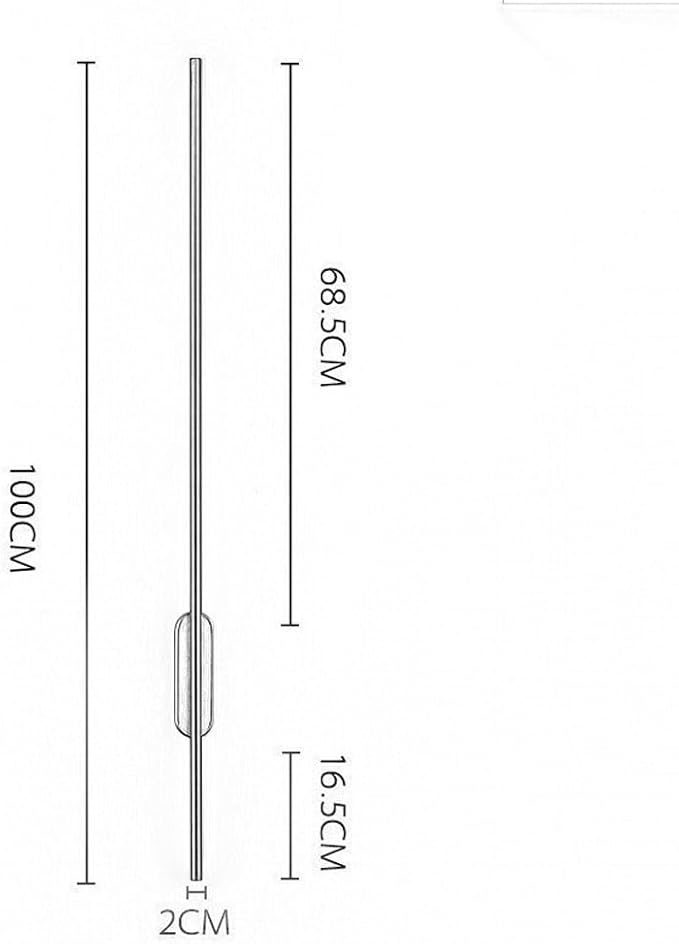 Luxiono Lighting  LuminAlum Wall Light Fixture | Indoor Long Wall Lamp for Living Room, Bedroom, Hall, Lobby, Showroom, Home Decor -60cm (Inbuilt LED) Golden Body