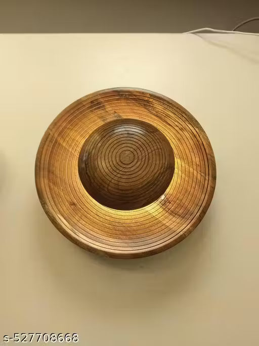 Luxiono Lighting Wooden Highlighter Wall Lamp, Modern Circular Wall Light, Wooden Ring Design – Warm White LED Light for Home Decor, Living Room, Bedroom, Hallway (16 Inch)